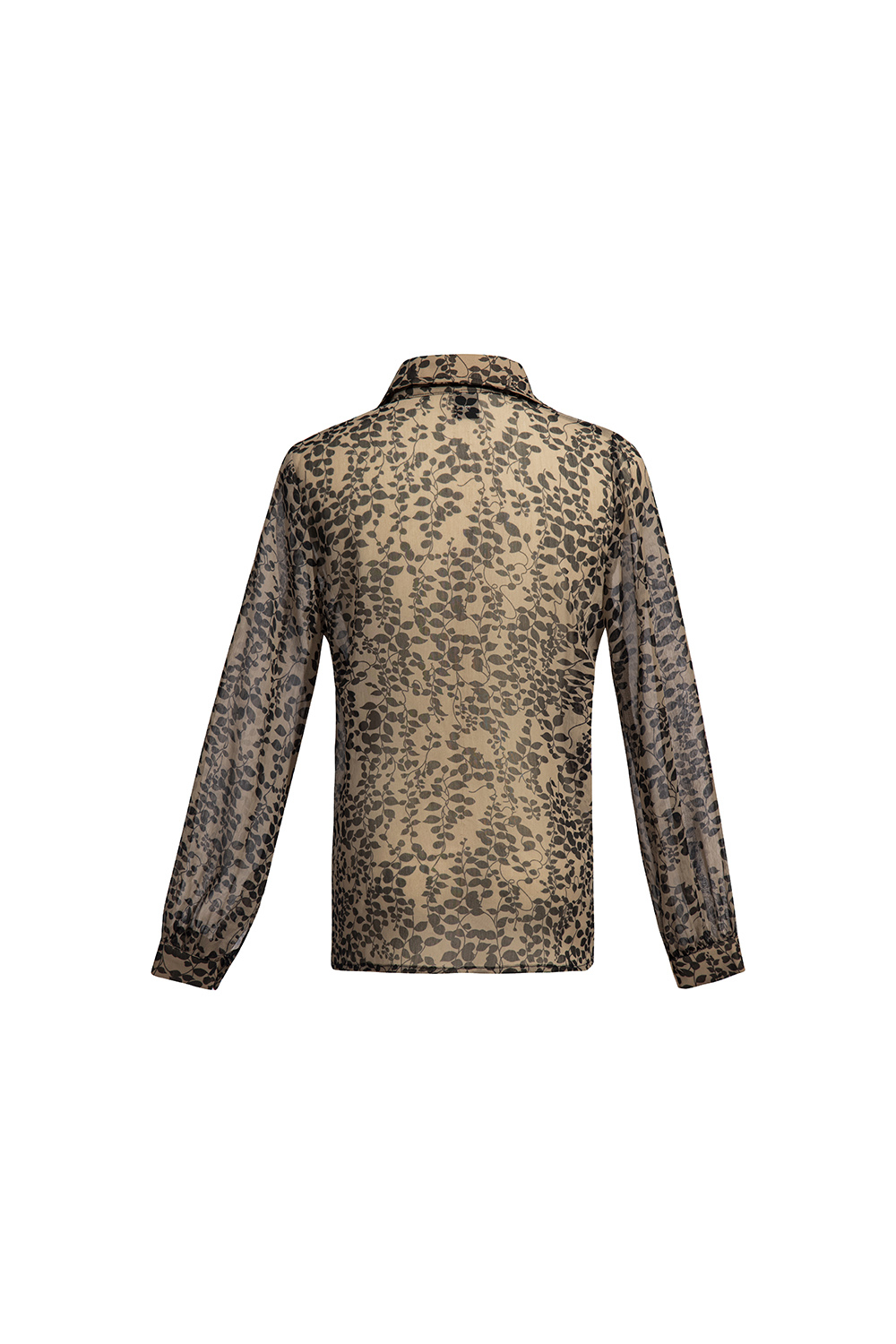 Áo sơ mi công sở nữ họa tiết tay dài