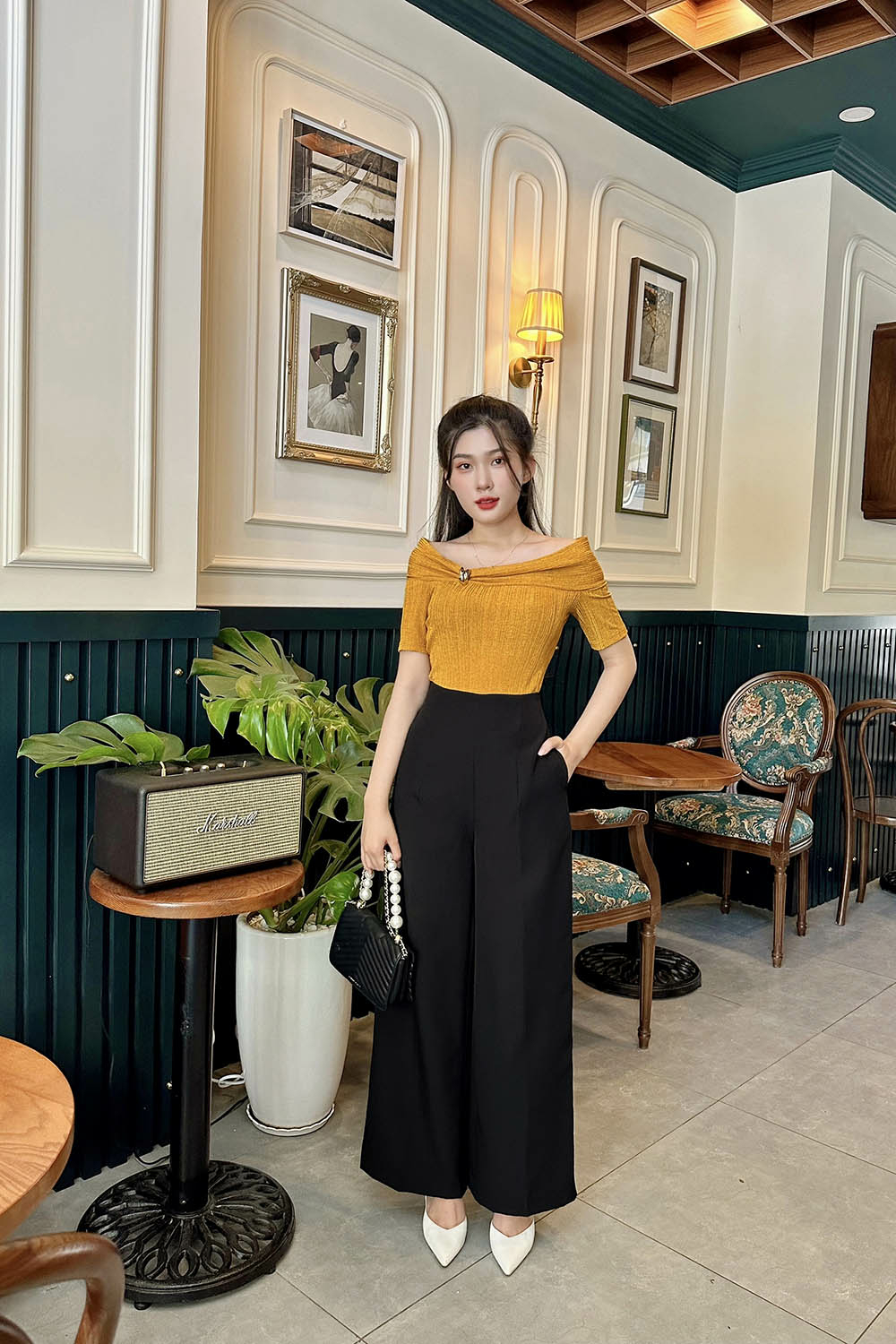 Áo kiểu nữ trễ vai dáng ôm