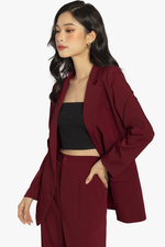 Áo khoác blazer nữ màu đỏ