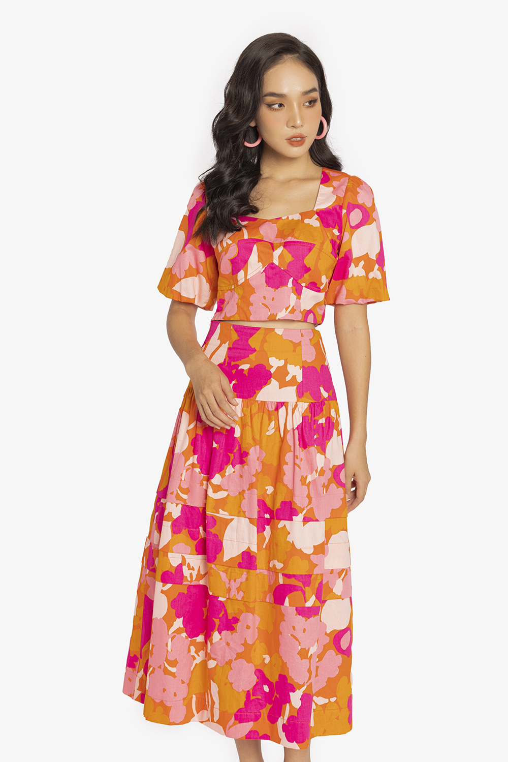 Áo kiểu croptop nữ cổ vuông