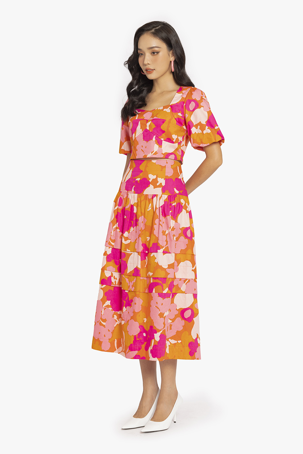 Áo kiểu croptop nữ cổ vuông