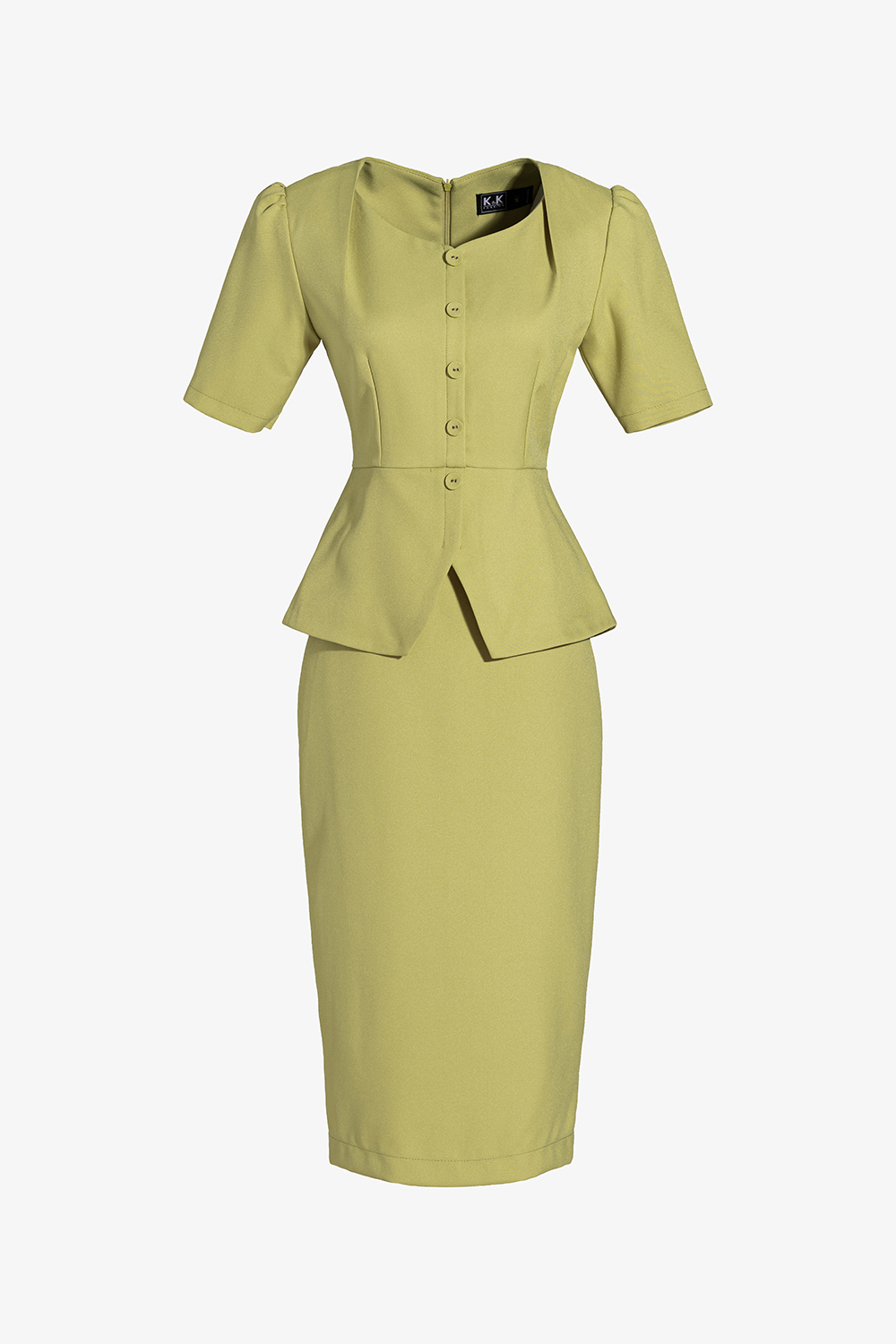 Đầm công sở peplum dáng ôm