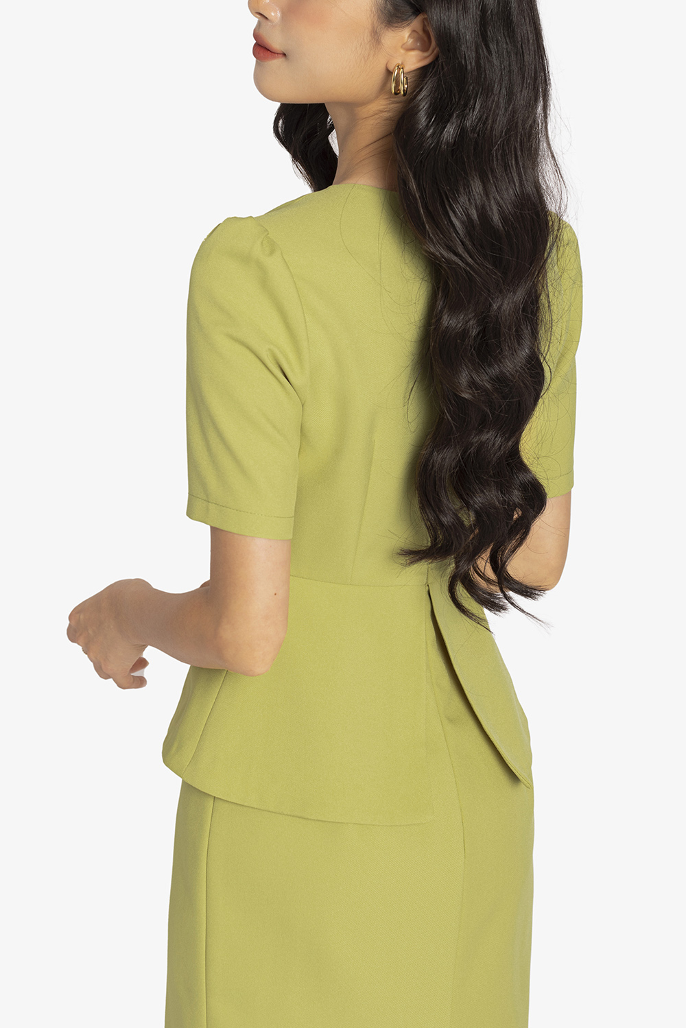 Đầm công sở peplum dáng ôm