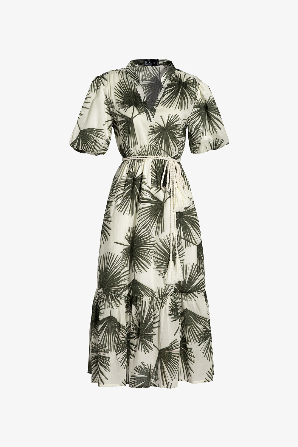 Đầm công sở cổ V dáng xòe đuôi cá