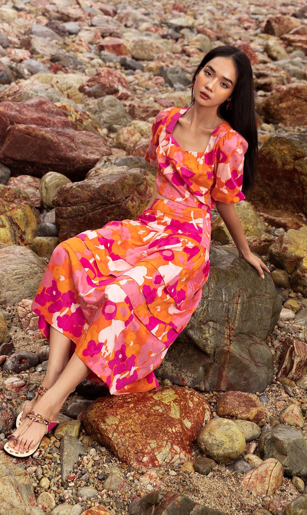 Áo kiểu croptop nữ cổ vuông ASM14-35