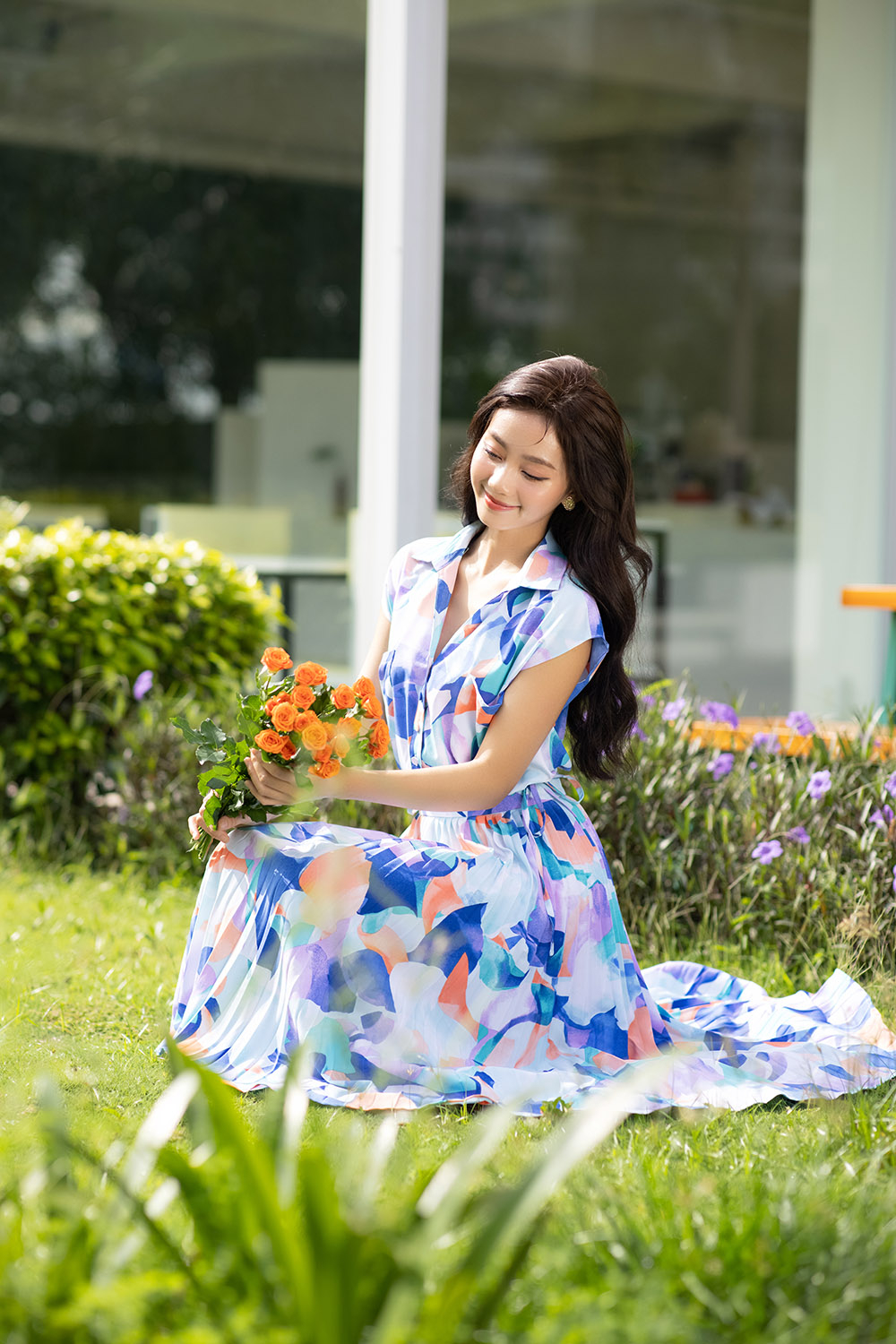 Áo sơ mi nữ dáng ngắn rút eo