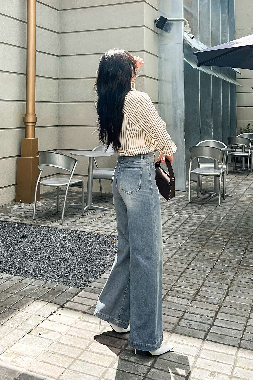 Áo sơ mi nữ công sở kẻ sọc tay dài