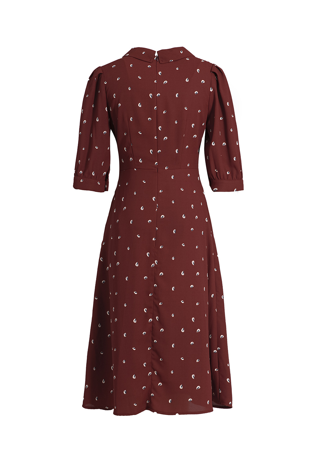 Đầm công sở tay lỡ dáng xòe cổ sen