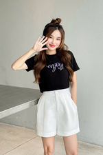 Áo thun nữ croptop màu đen