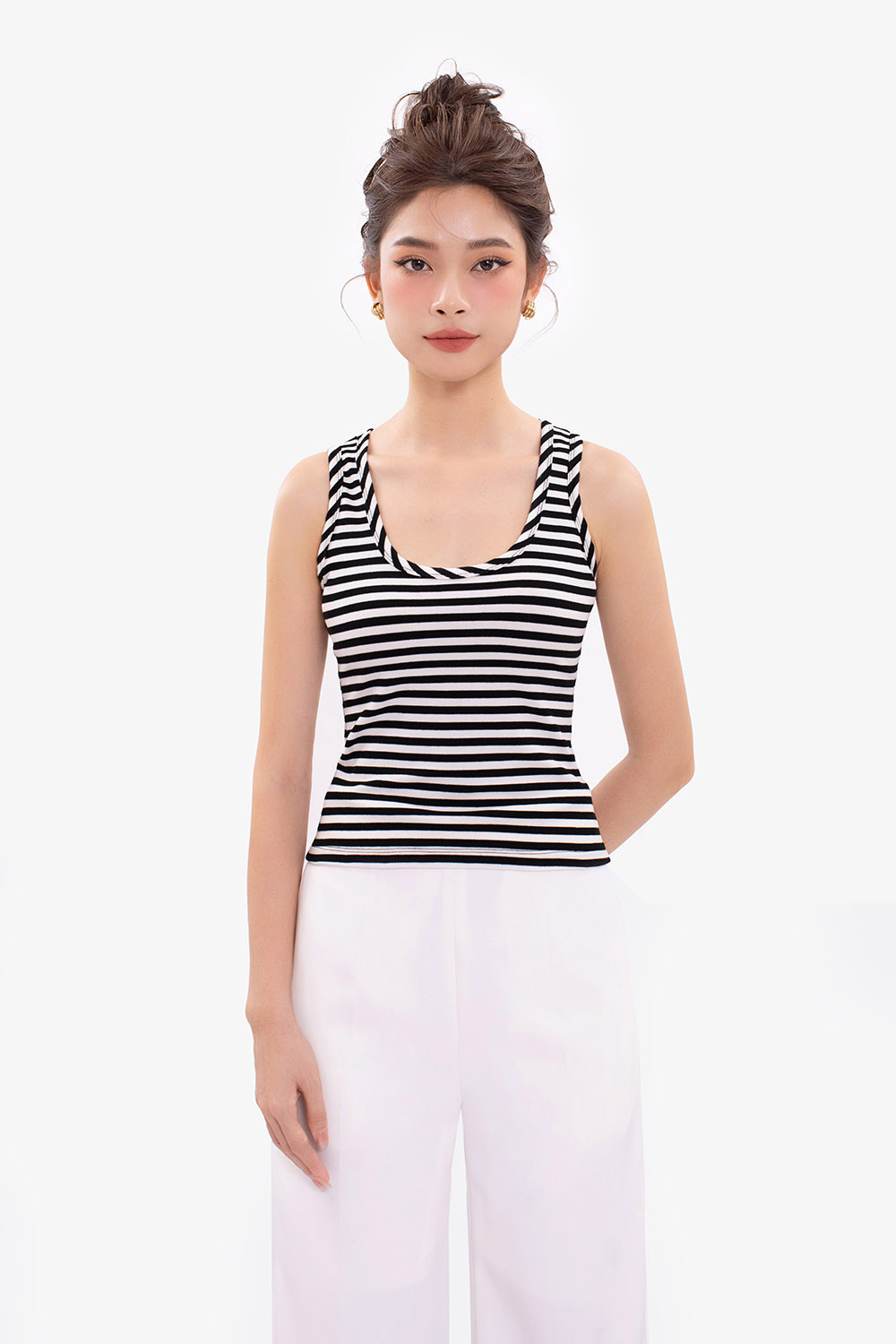 Áo thun ba lỗ nữ sọc ngang