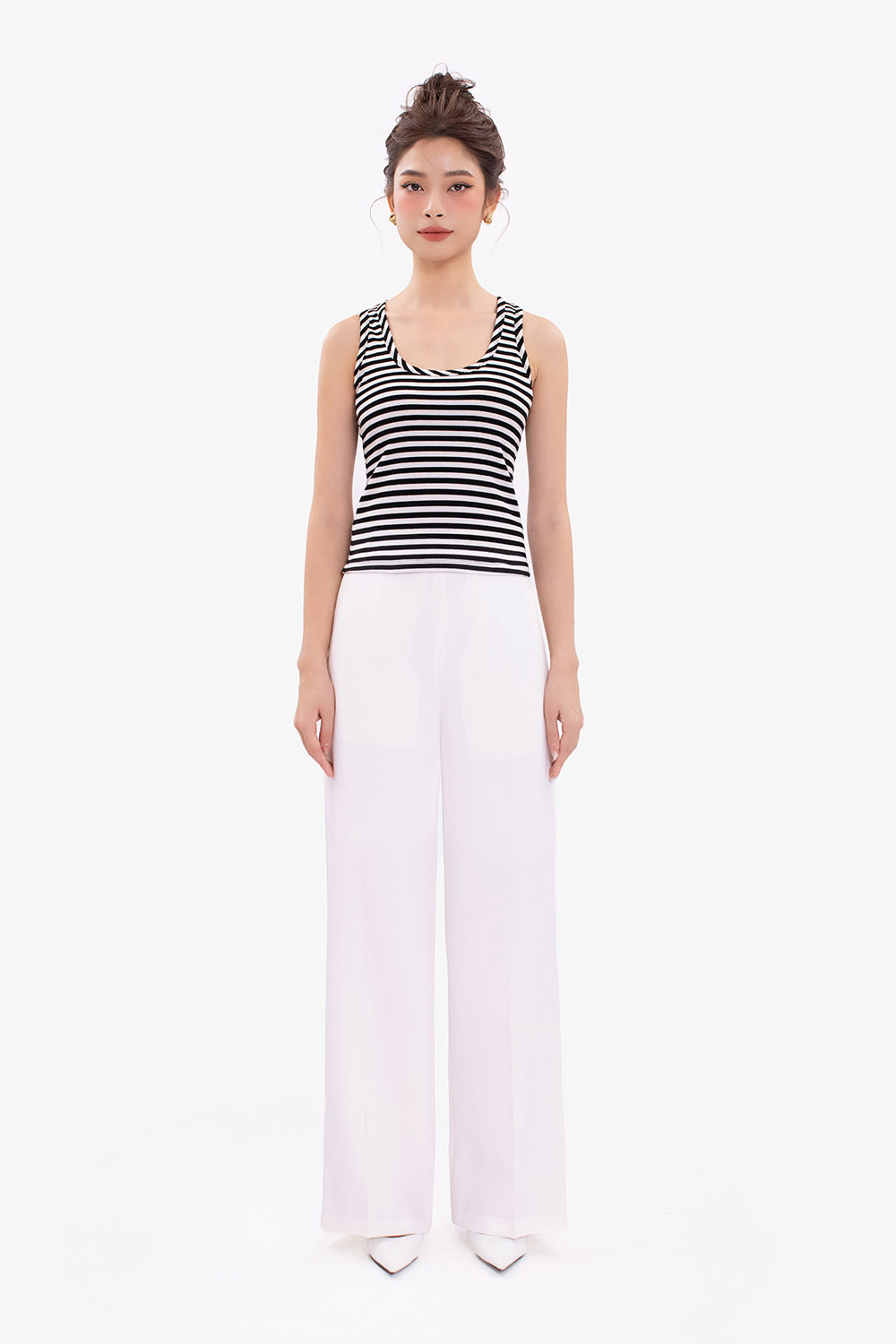 Áo thun ba lỗ nữ sọc ngang