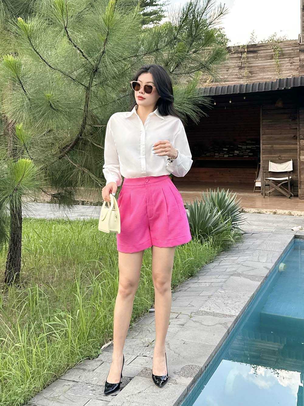 Áo sơ mi nữ công sở màu trắng tay dài