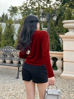 Áo khoác cardigan nữ màu đỏ