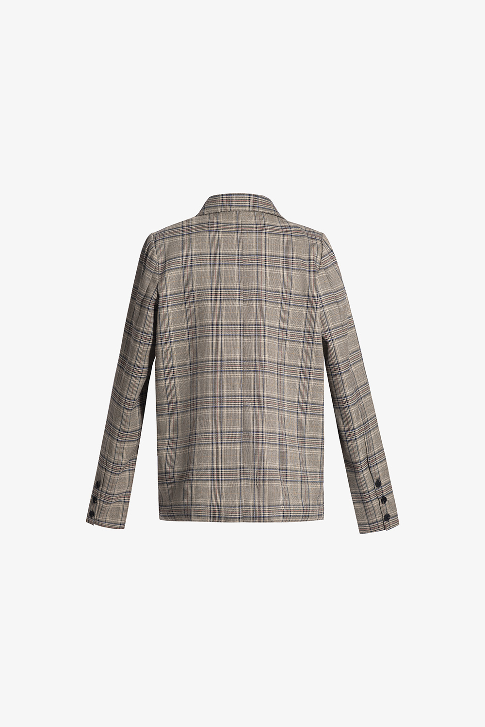 Áo blazer công sở nữ sọc caro dài tay