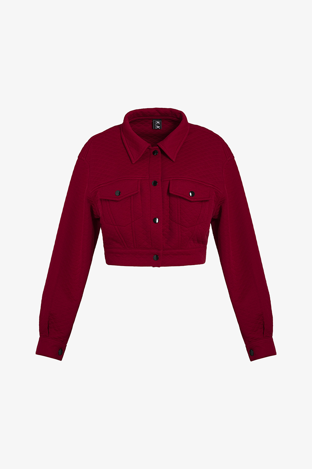 Áo khoác nữ cổ sơ mi túi hộp dáng lửng