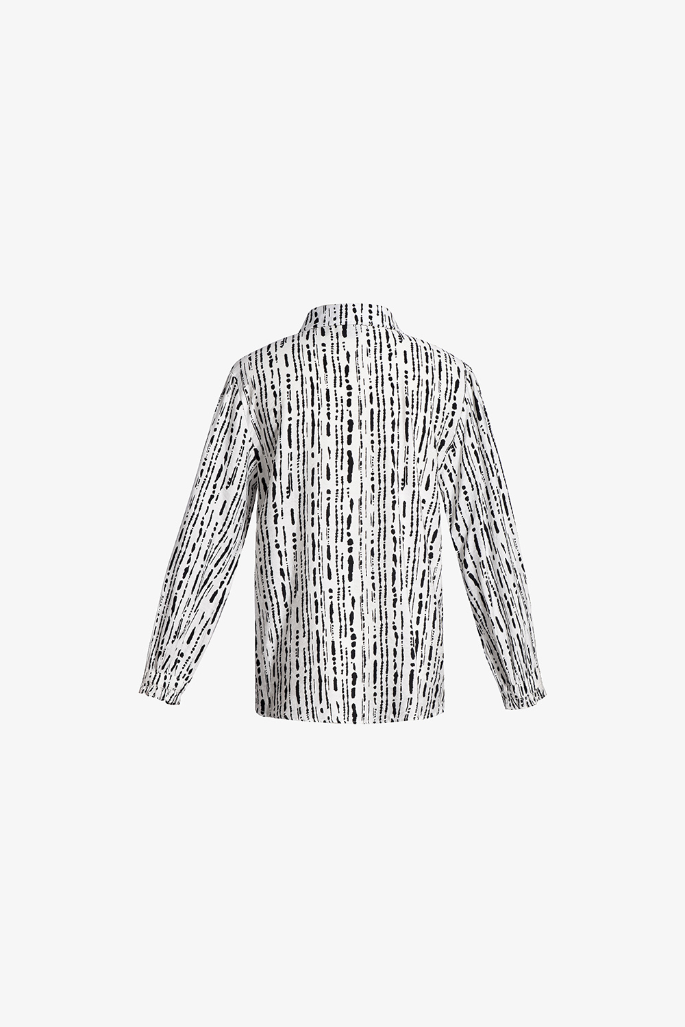 Áo sơ mi nữ họa tiết cổ thắt nơ