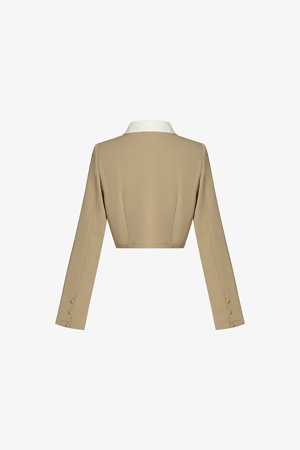 Áo kiểu cổ sen nhọn phối bèo tay dài