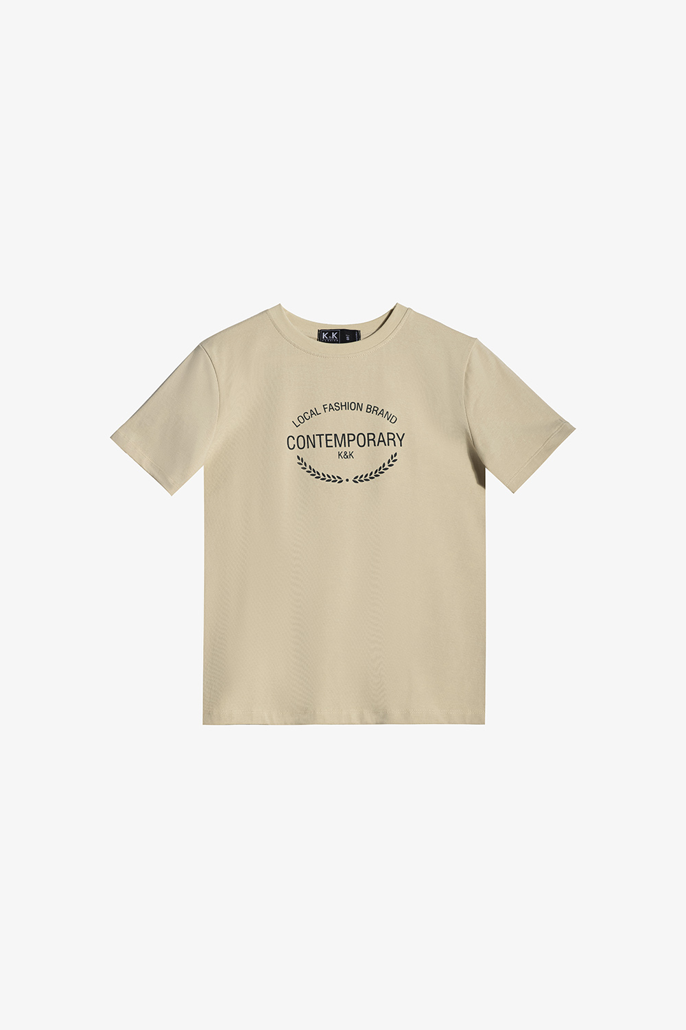 Áo thun nữ phom rộng màu kem