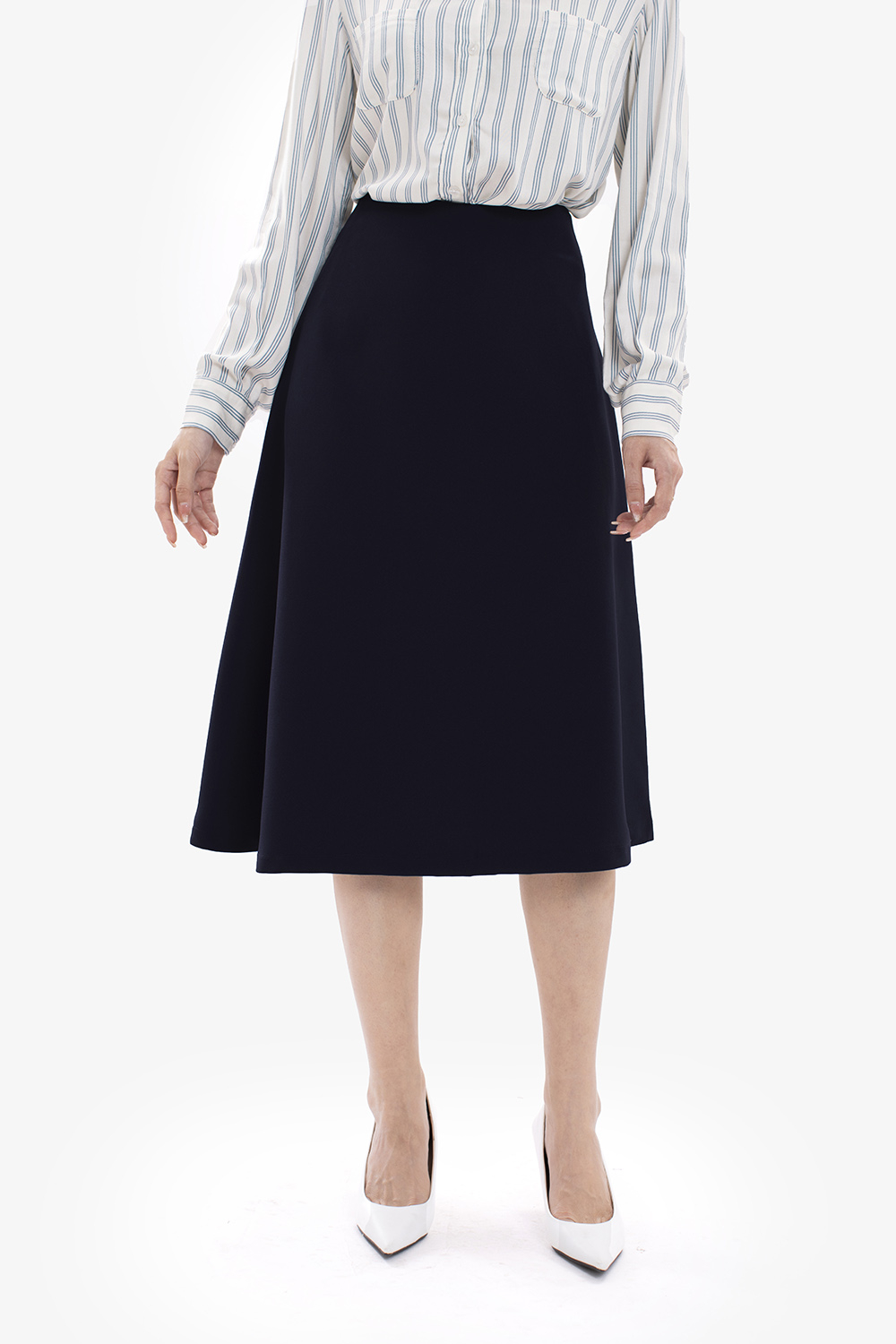 Chân váy công sở midi dáng xòe