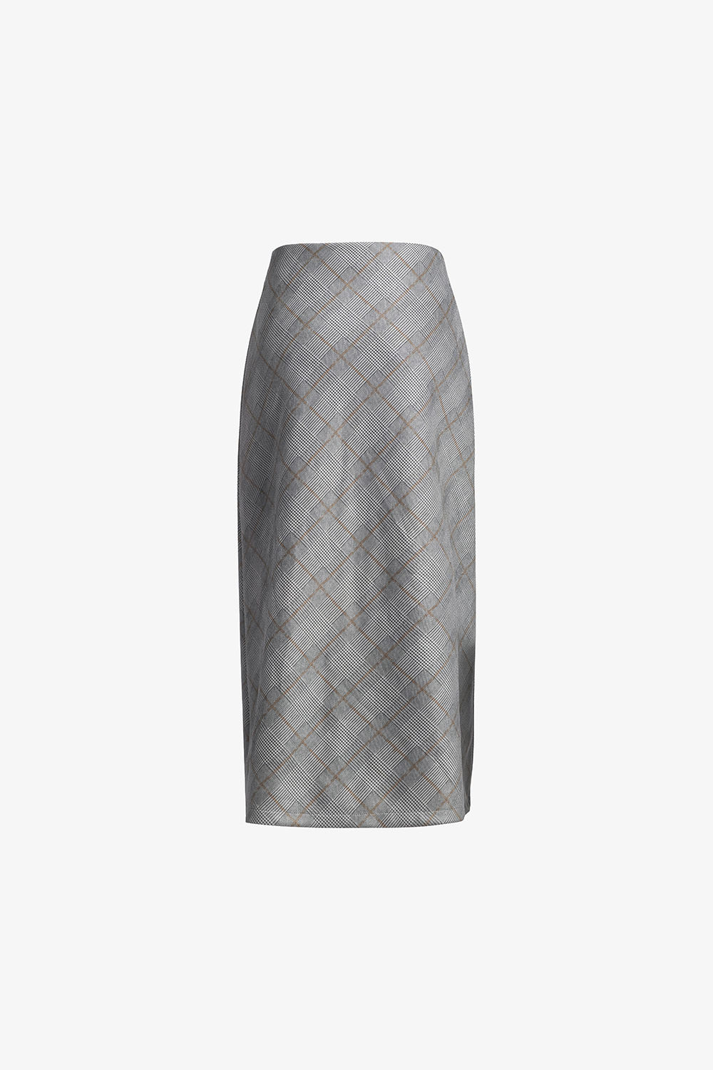 Chân váy suông dáng dài hoạ tiết caro