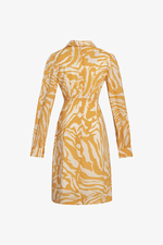 Đầm wrap dress họa tiết tay dài