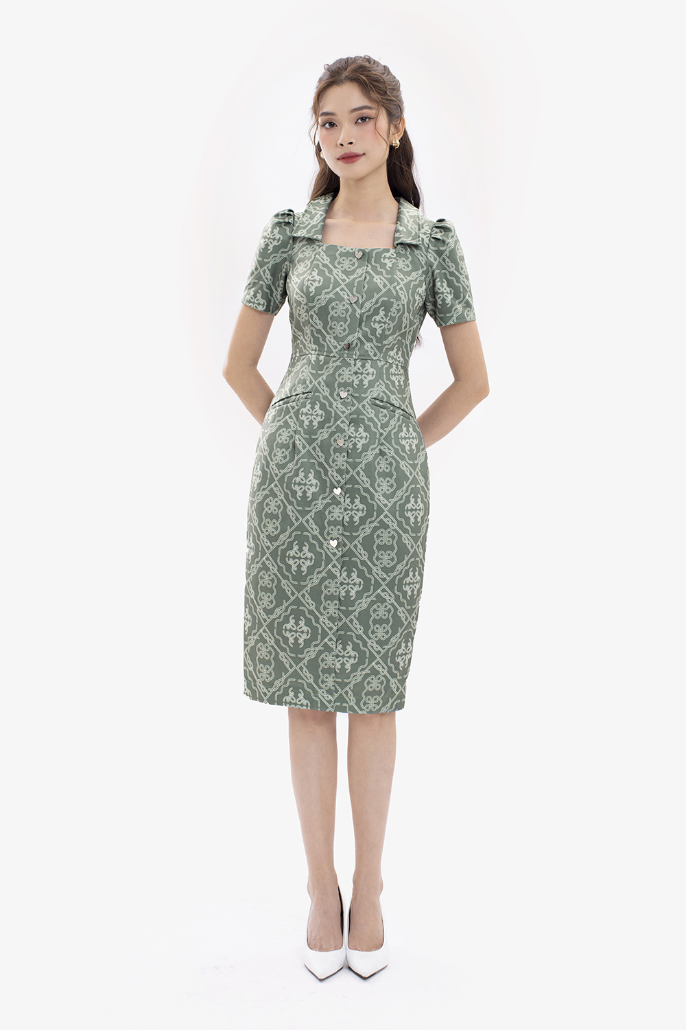 Váy đầm nữ công sở dáng ôm body thiết kế cách điệu Gemmi fashion, DK8489 -  Đầm, váy nữ | ThờiTrangNữ.vn