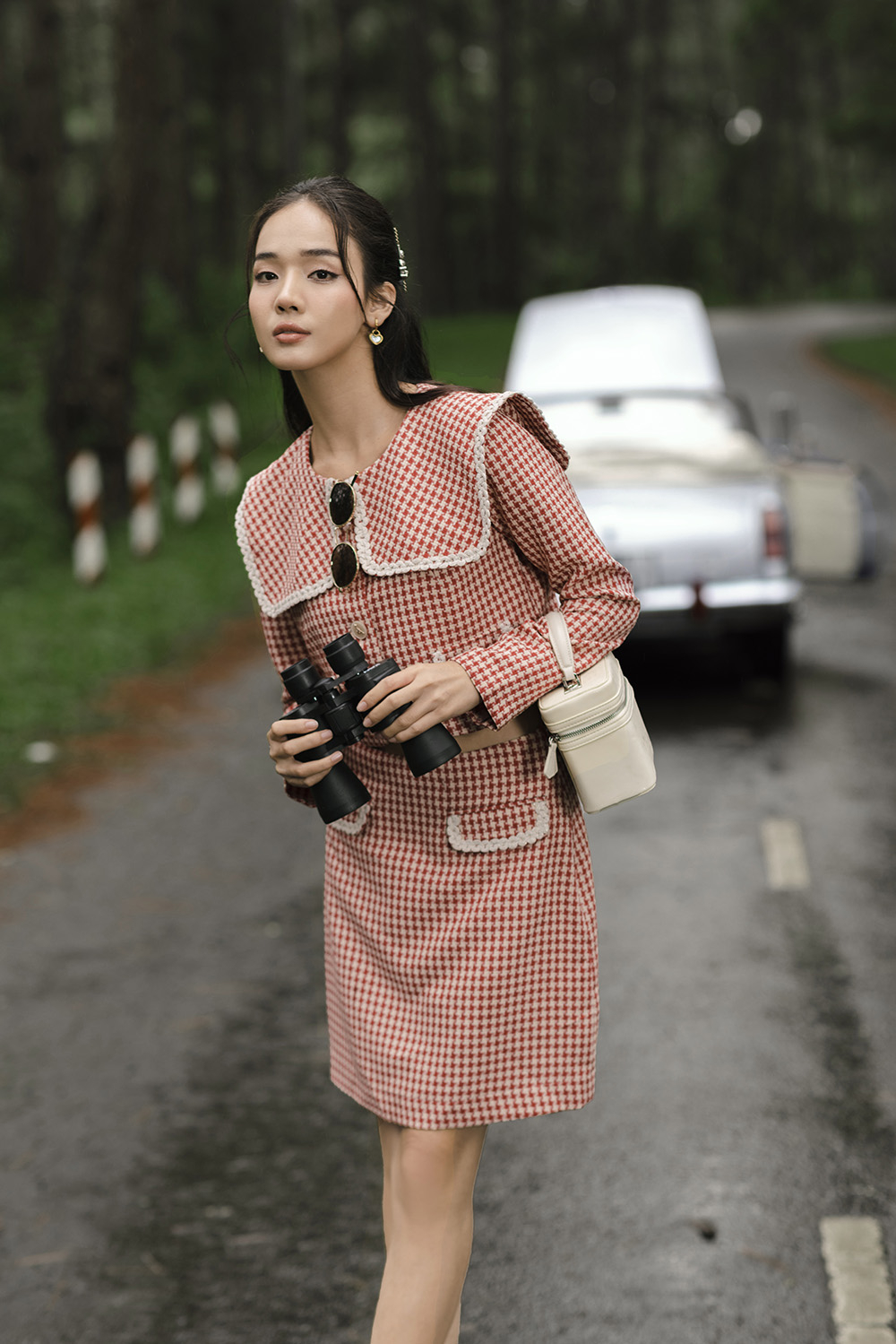 Áo kiểu khoác nữ tay dài cổ sen AK11-36