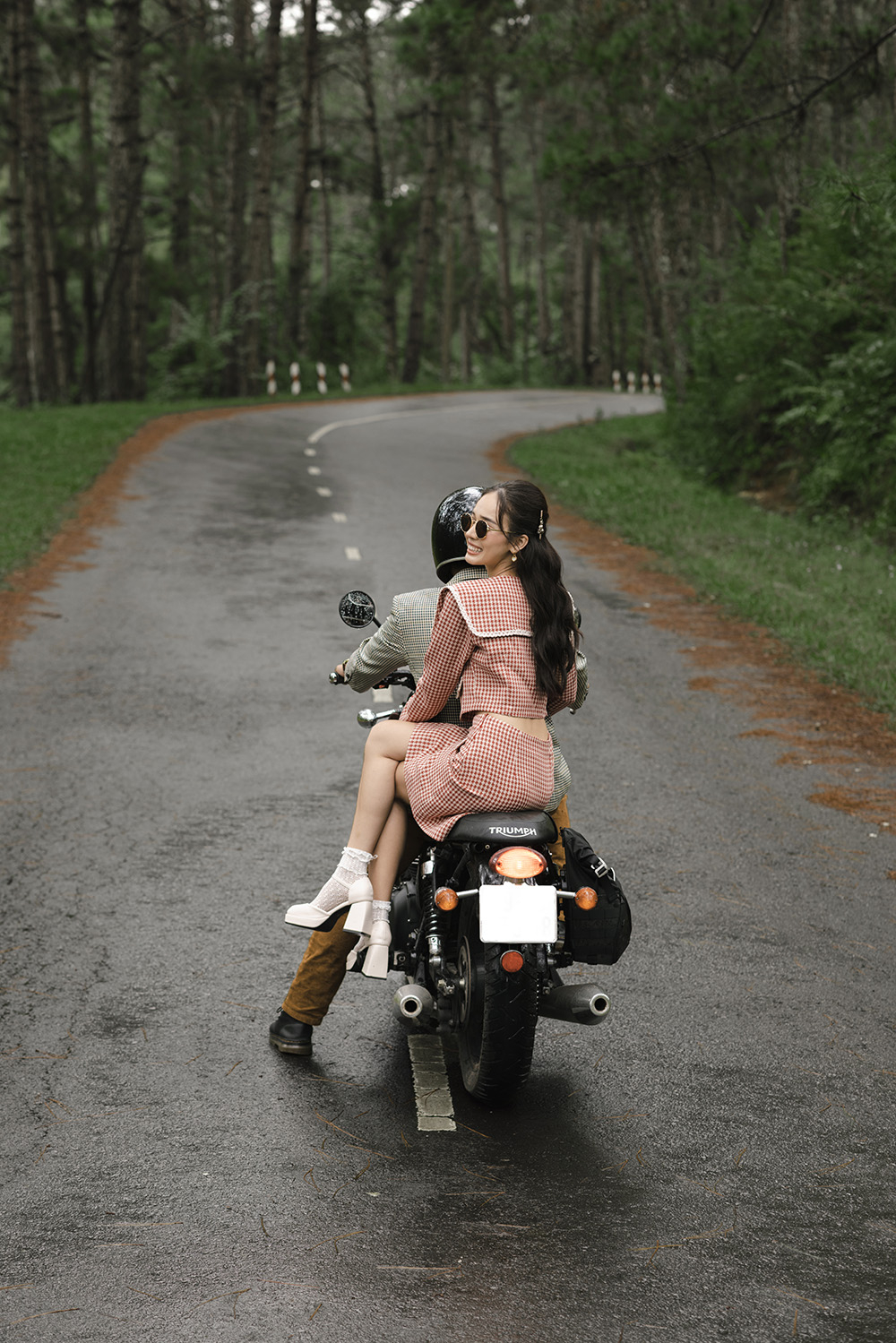 Chân váy ngắn chữ a họa tiết caro CV06-16