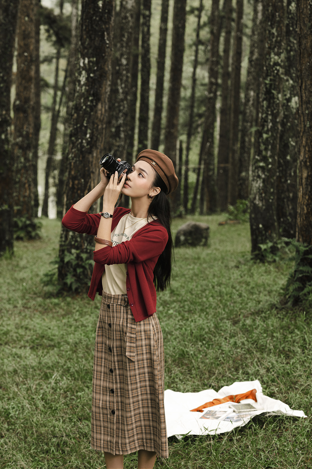 Chân váy caro dáng chữ a CV06-15