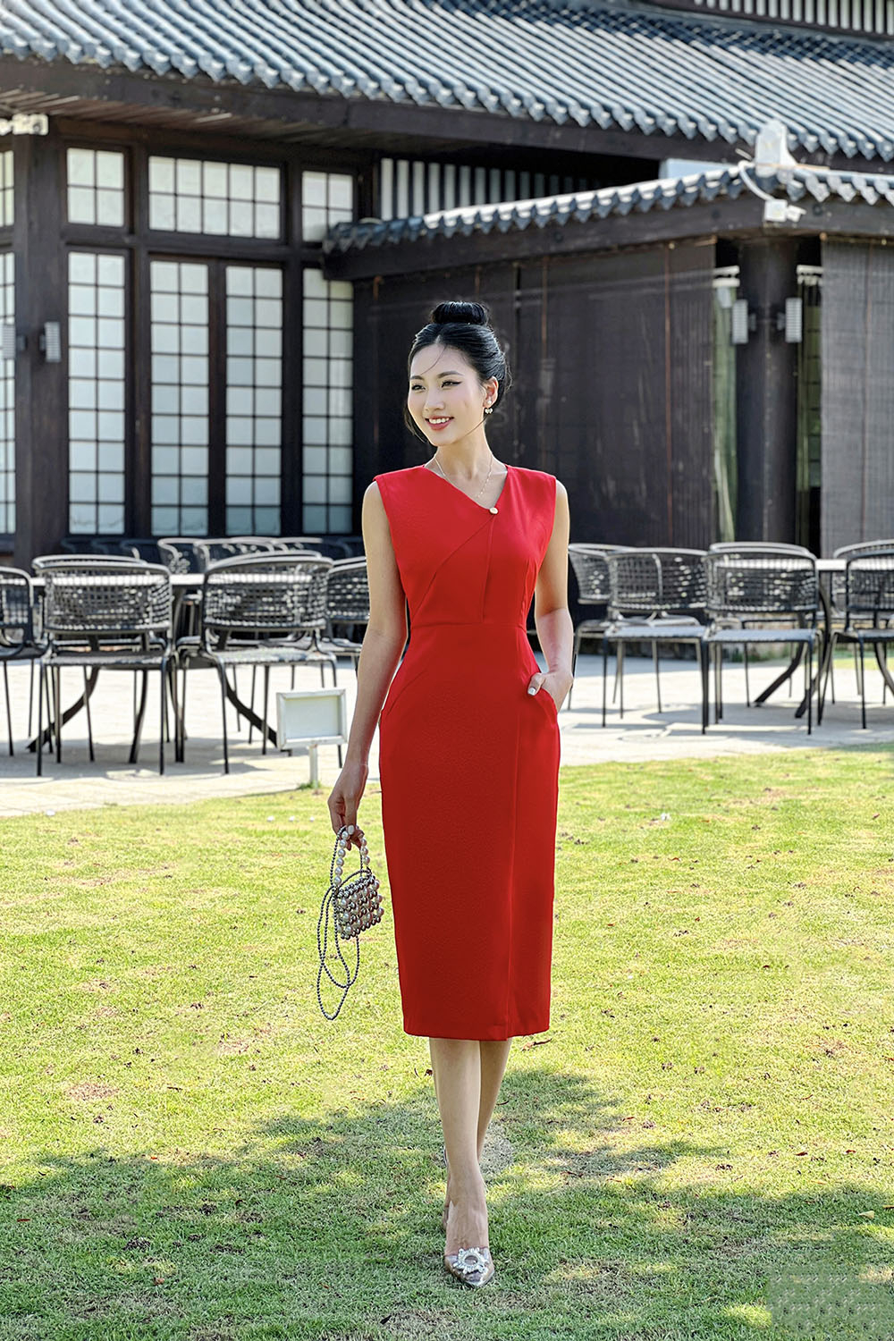 Đầm đi tiệc dáng ôm body sát nách