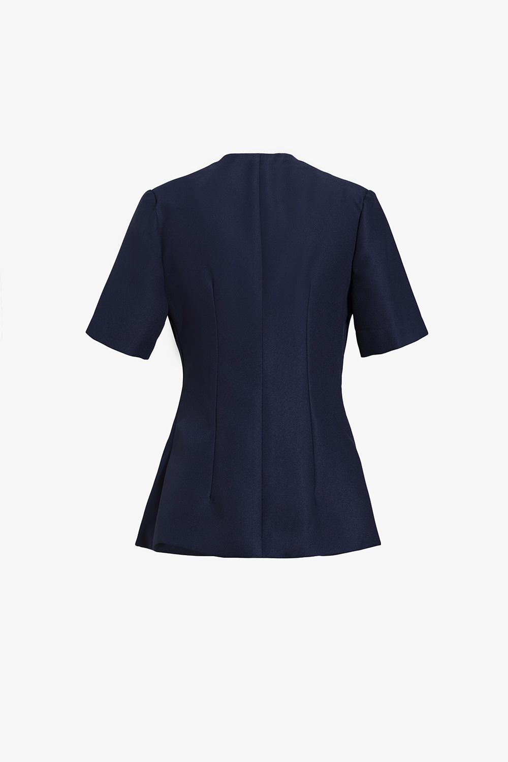 Áo kiểu công sở nữ cổ v màu xanh