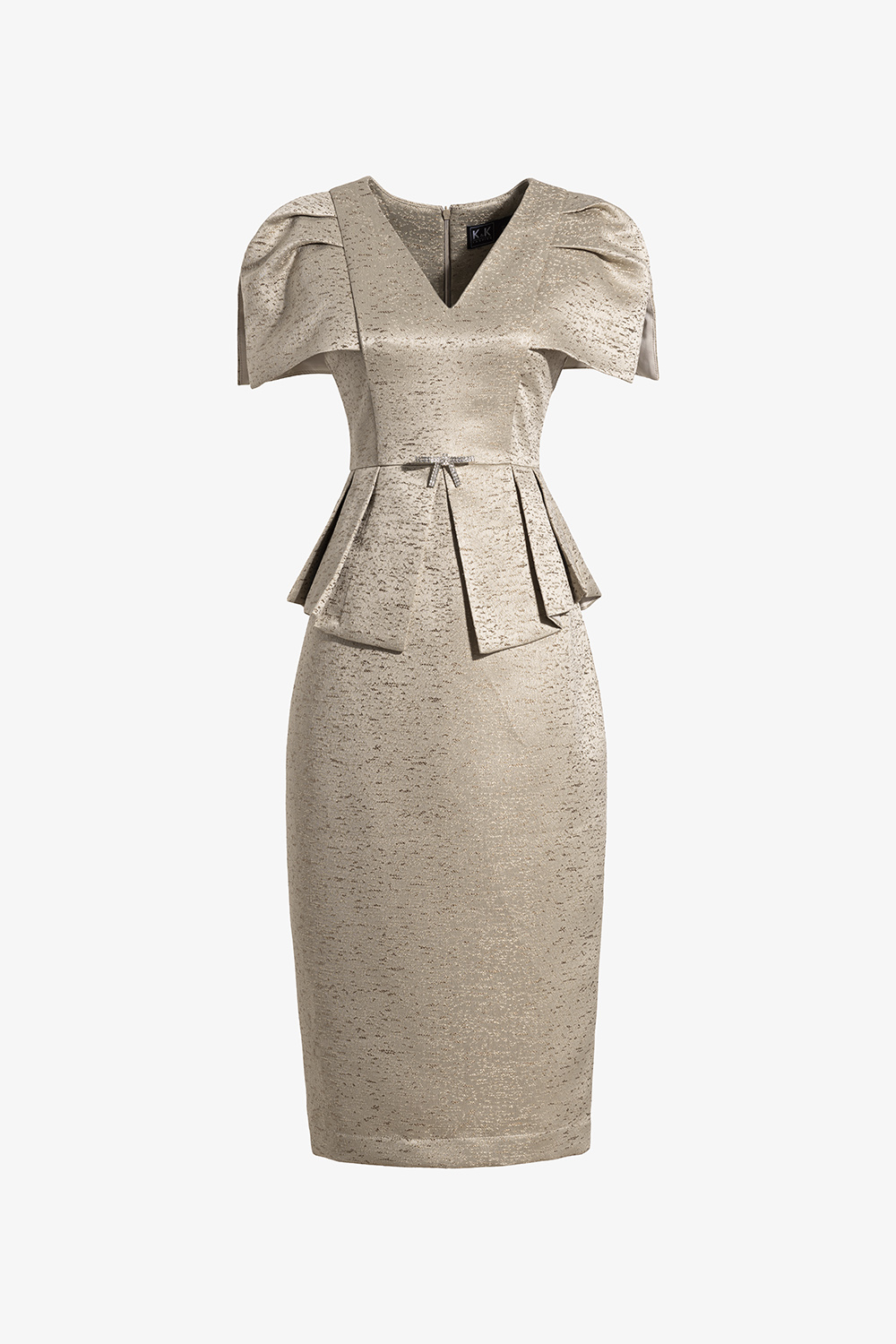 Đầm dự tiệc peplum tay chờm dáng ôm