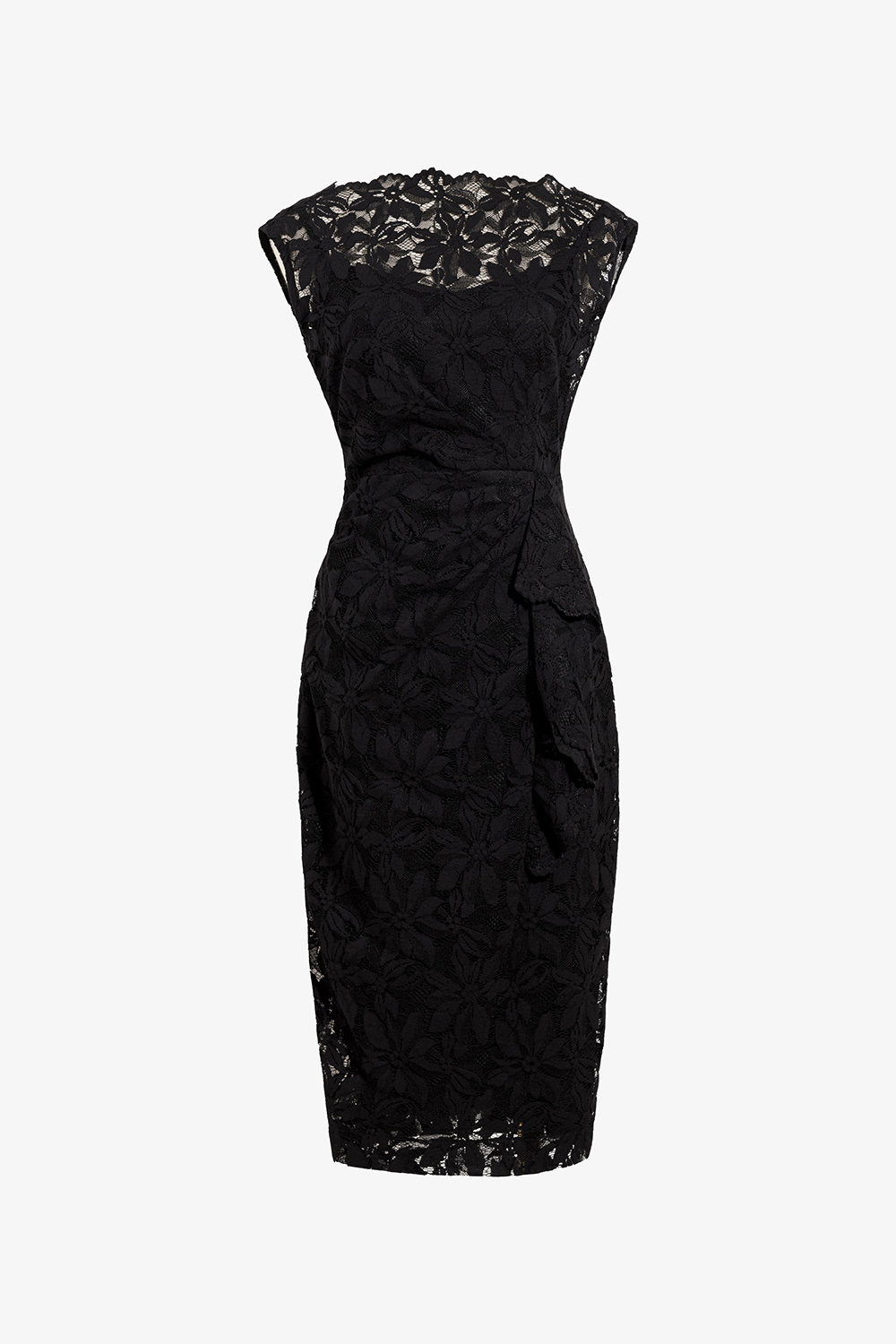 Đầm ren đen dự tiệc sát nách dáng ôm