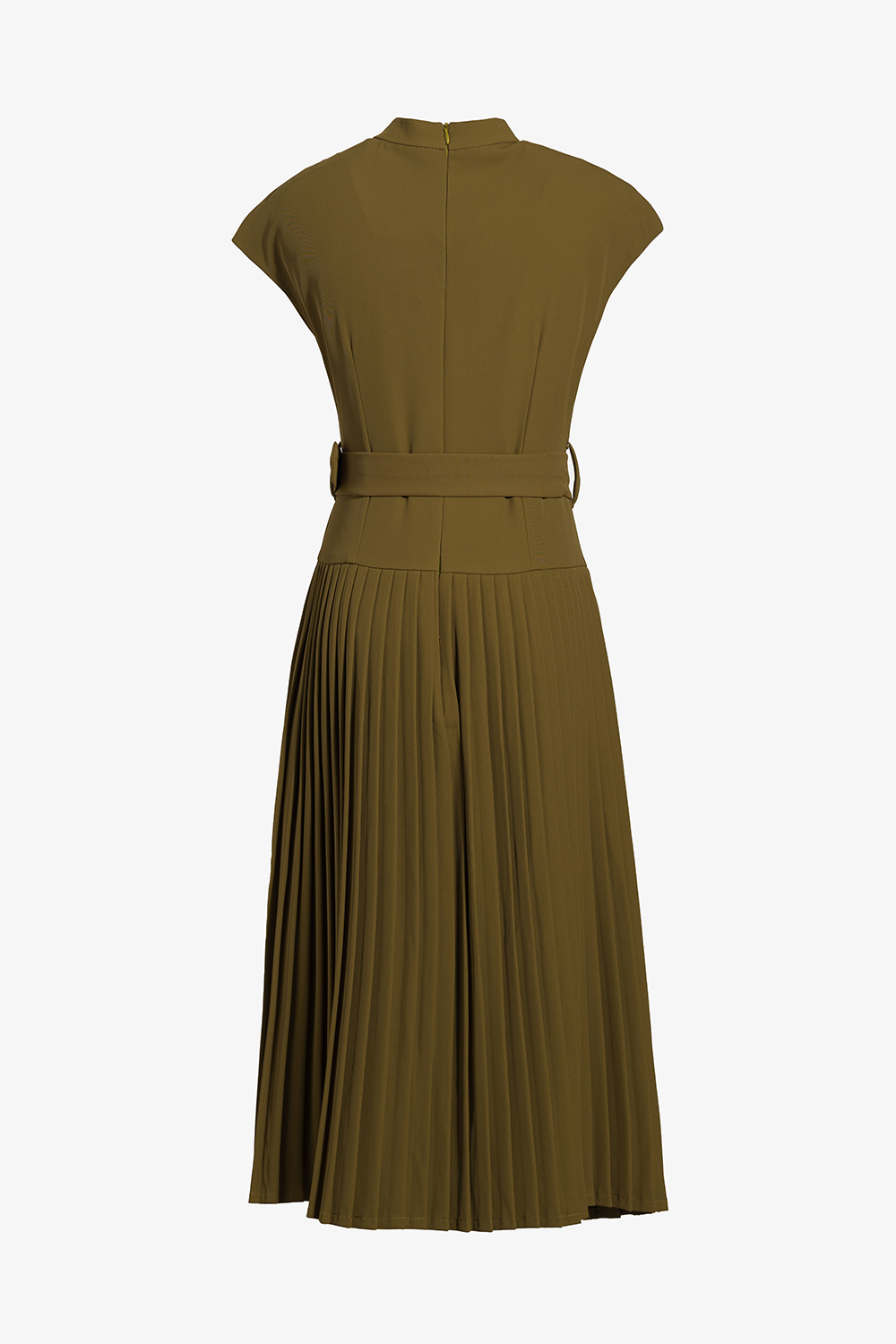 Đầm xòe xếp ly tay hến cổ xoắn