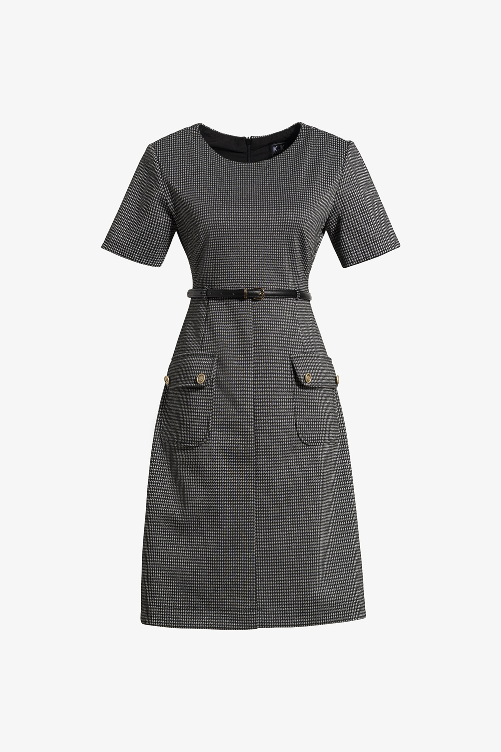 Đầm chữ a công sở phối hai túi