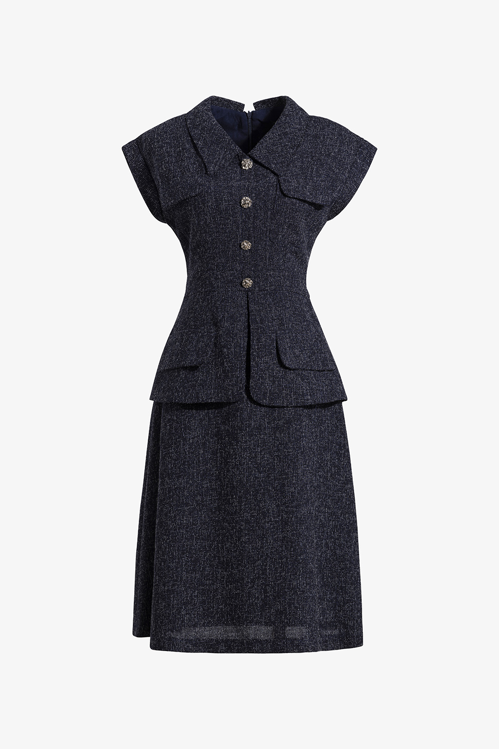 Đầm công sở thiết kế peplum dáng chữ a