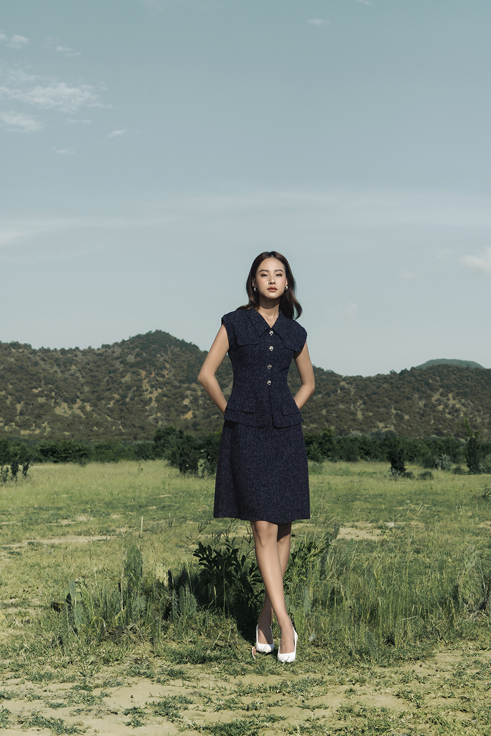 Đầm công sở thiết kế peplum dáng chữ a KK165-28