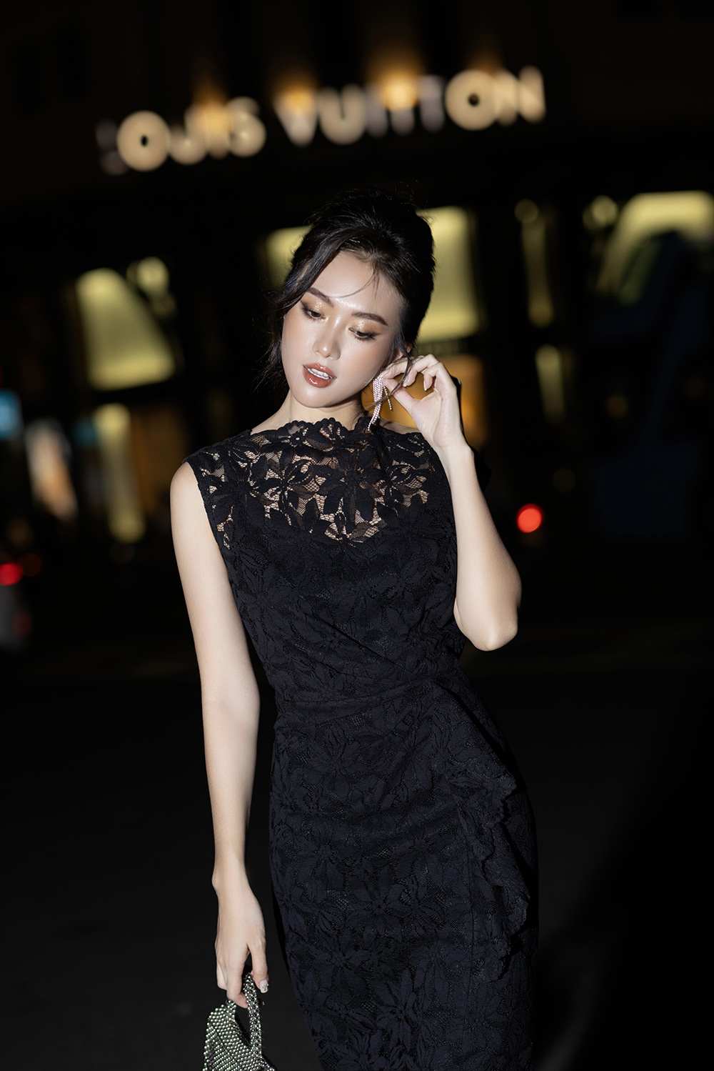 Đầm dự tiệc đầm ôm body Đầm ren tay ngắn dạo phố dễ thương [HÀNG THIẾT KẾ  CAO CẤP] Đẹp * | Shopee Việt Nam