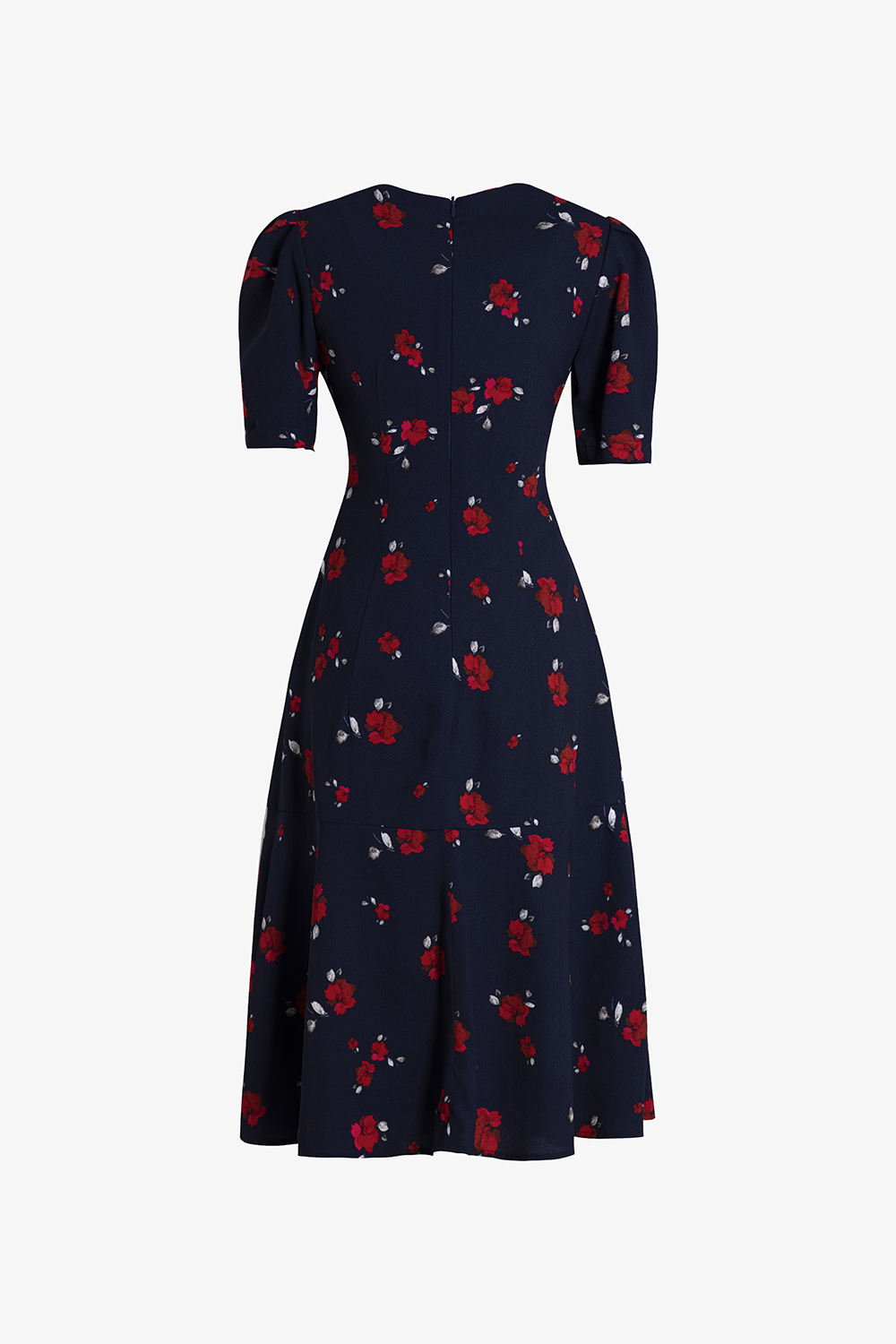 Đầm xòe đuôi cá họa tiết hoa