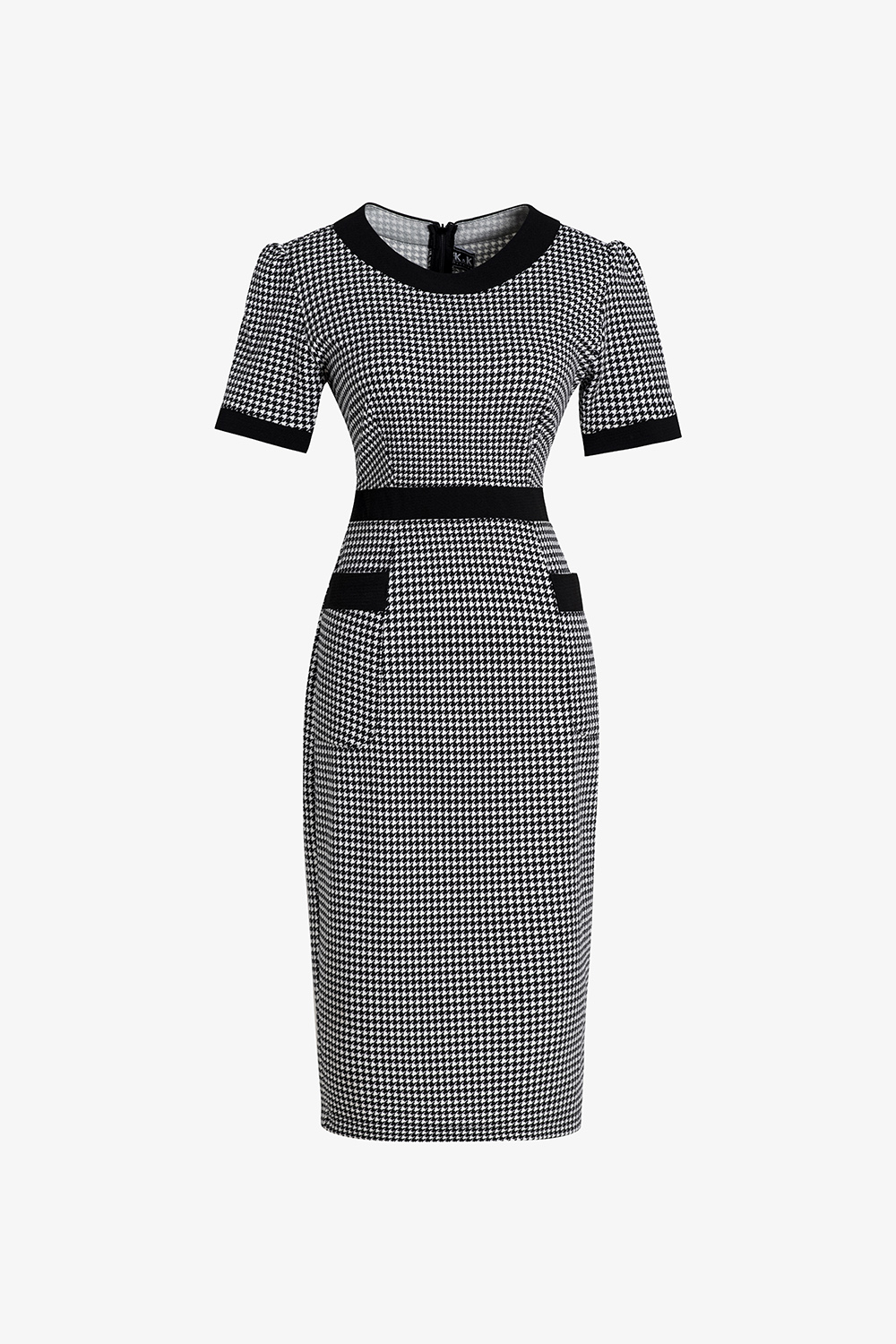 Đầm công sở dáng ôm phối hai túi trước