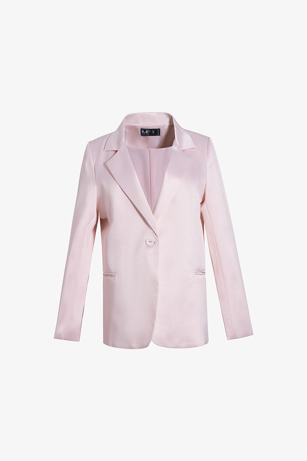 Áo khoác blazer nữ màu hồng tay dài