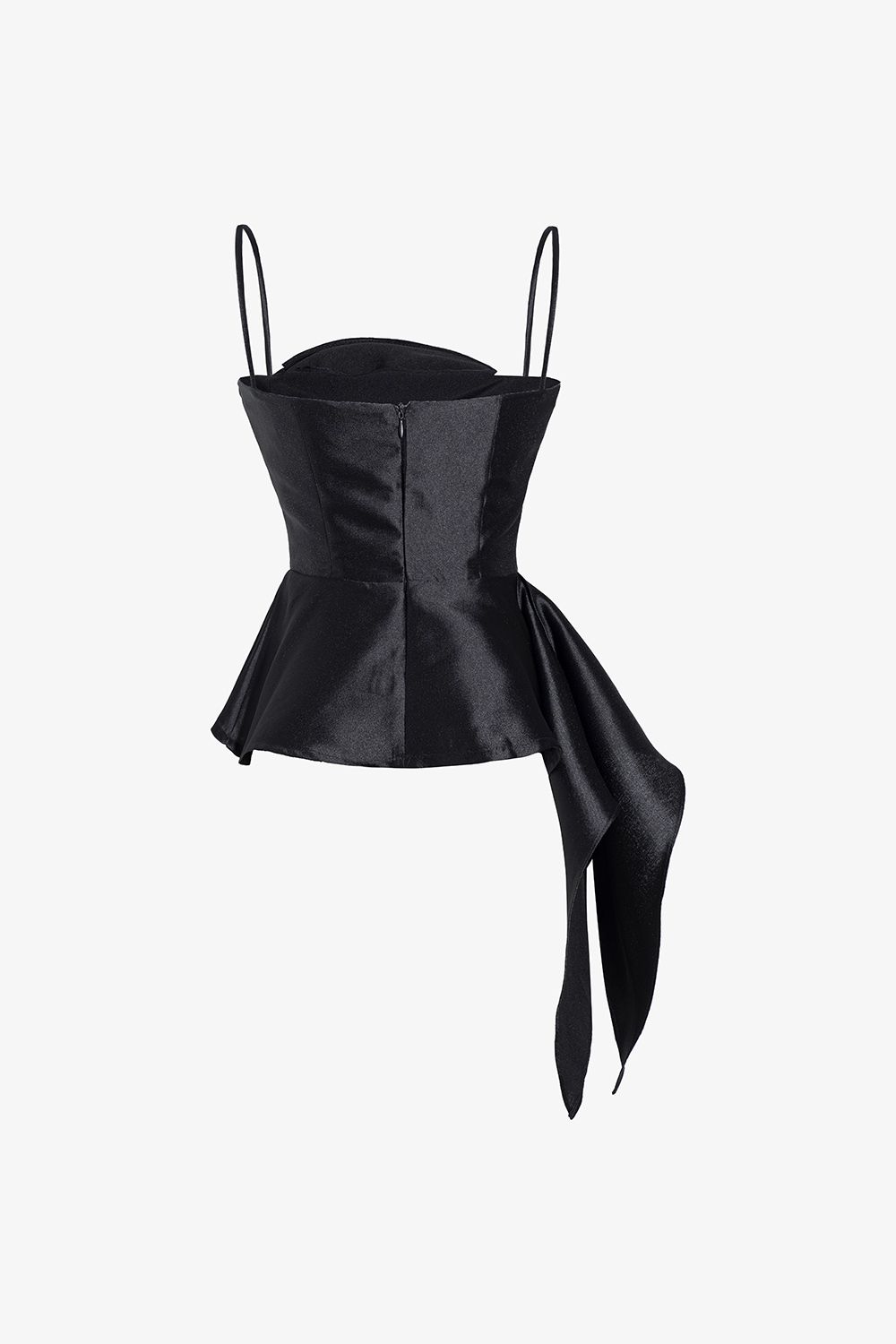 Áo kiểu nữ hai dây hoa to màu đen