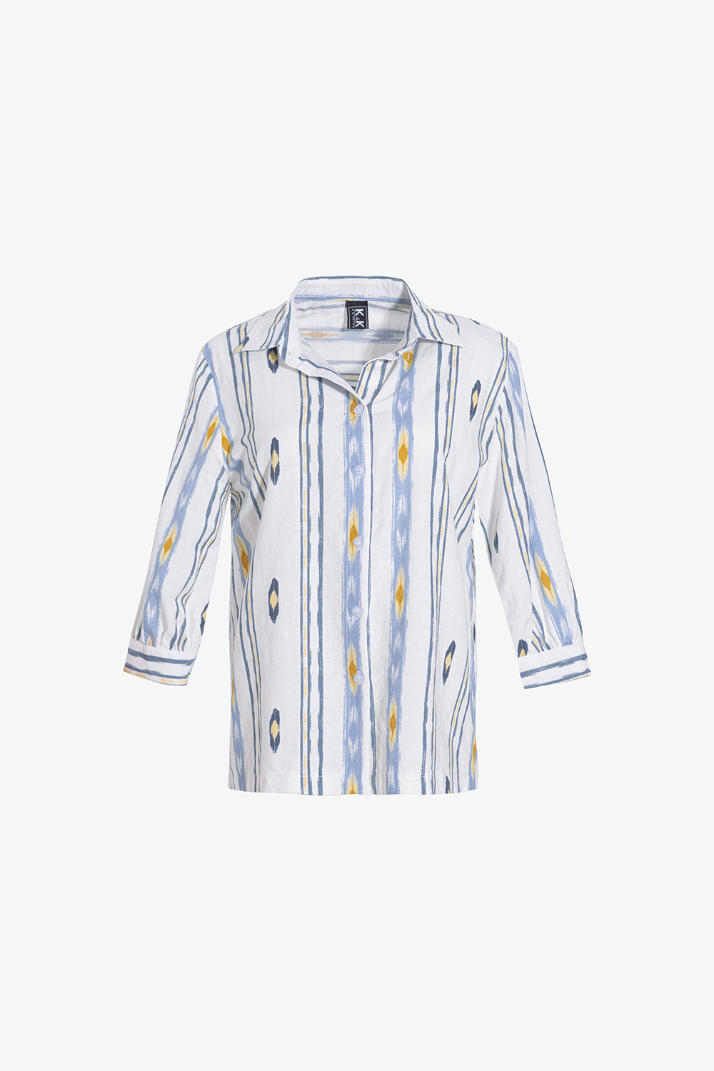 Áo sơ mi công sở nữ họa tiết tay lửng