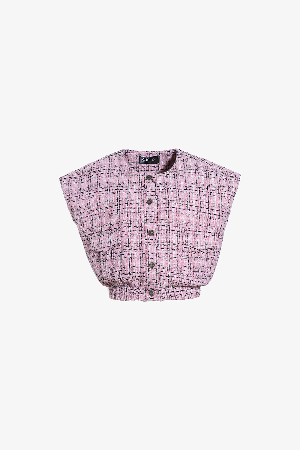 Áo kiểu tay hến phối túi sọc caro