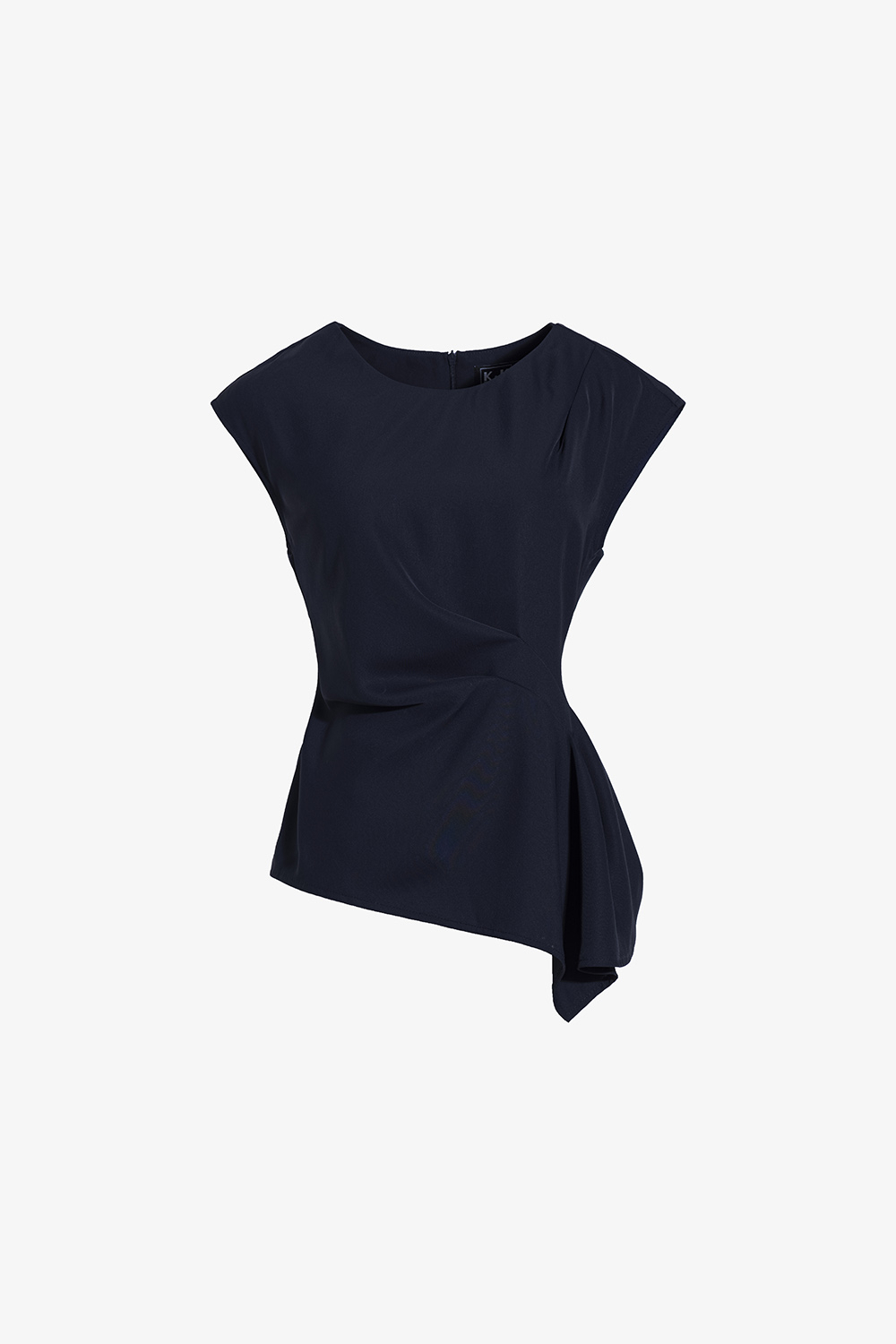 Áo kiểu nữ màu xanh đen eo cách điệu