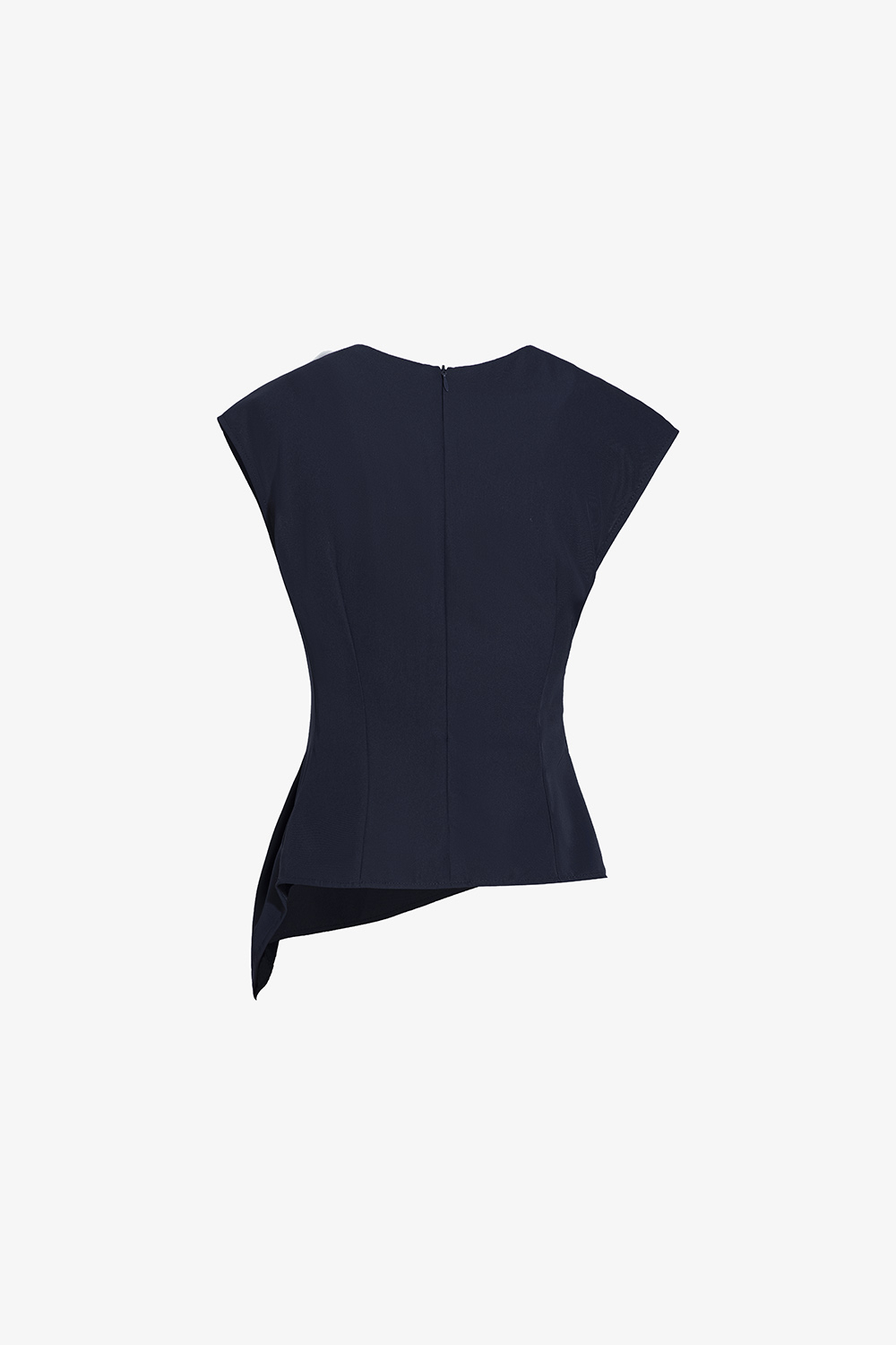 Áo kiểu nữ màu xanh đen eo cách điệu