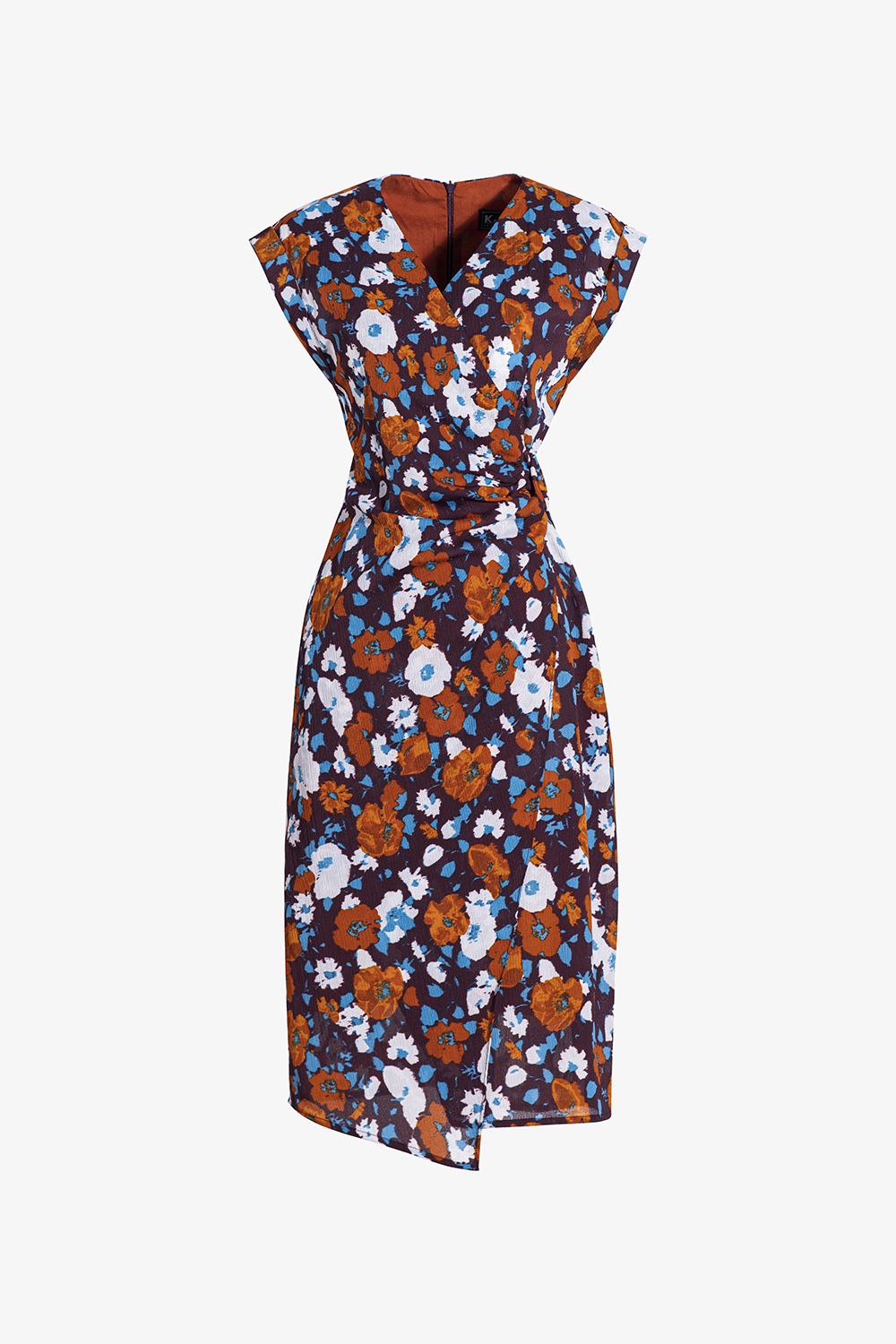 Đầm hoa dáng wrap dress cổ V nhấn eo