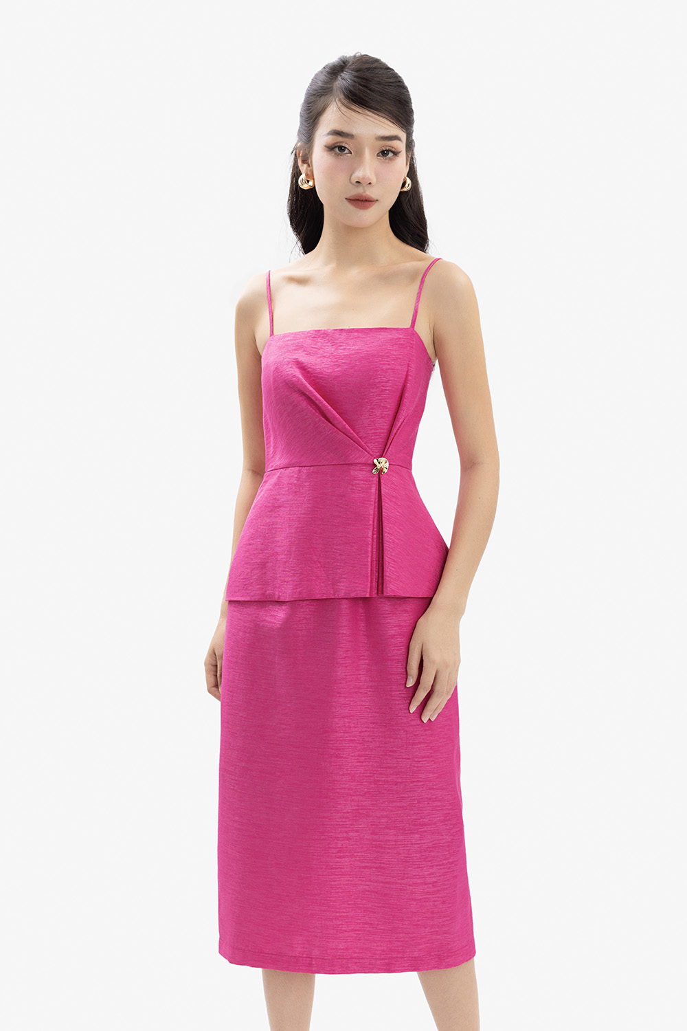 Đầm dự tiệc peplum hai dây