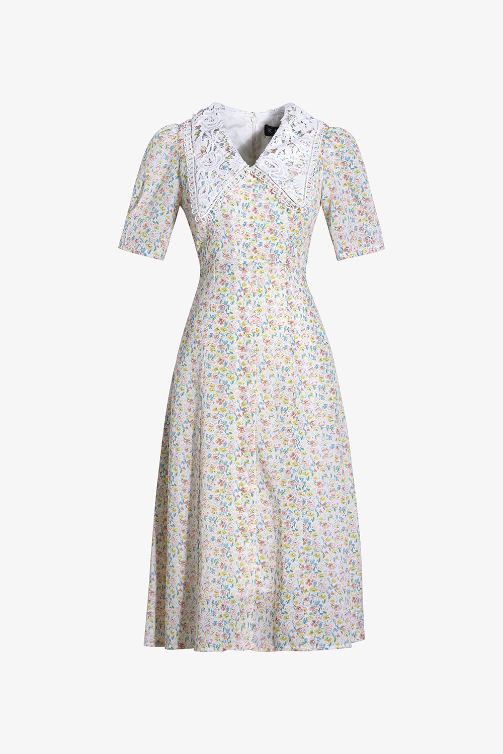 Đầm midi dáng chữ A họa tiết hoa nhí