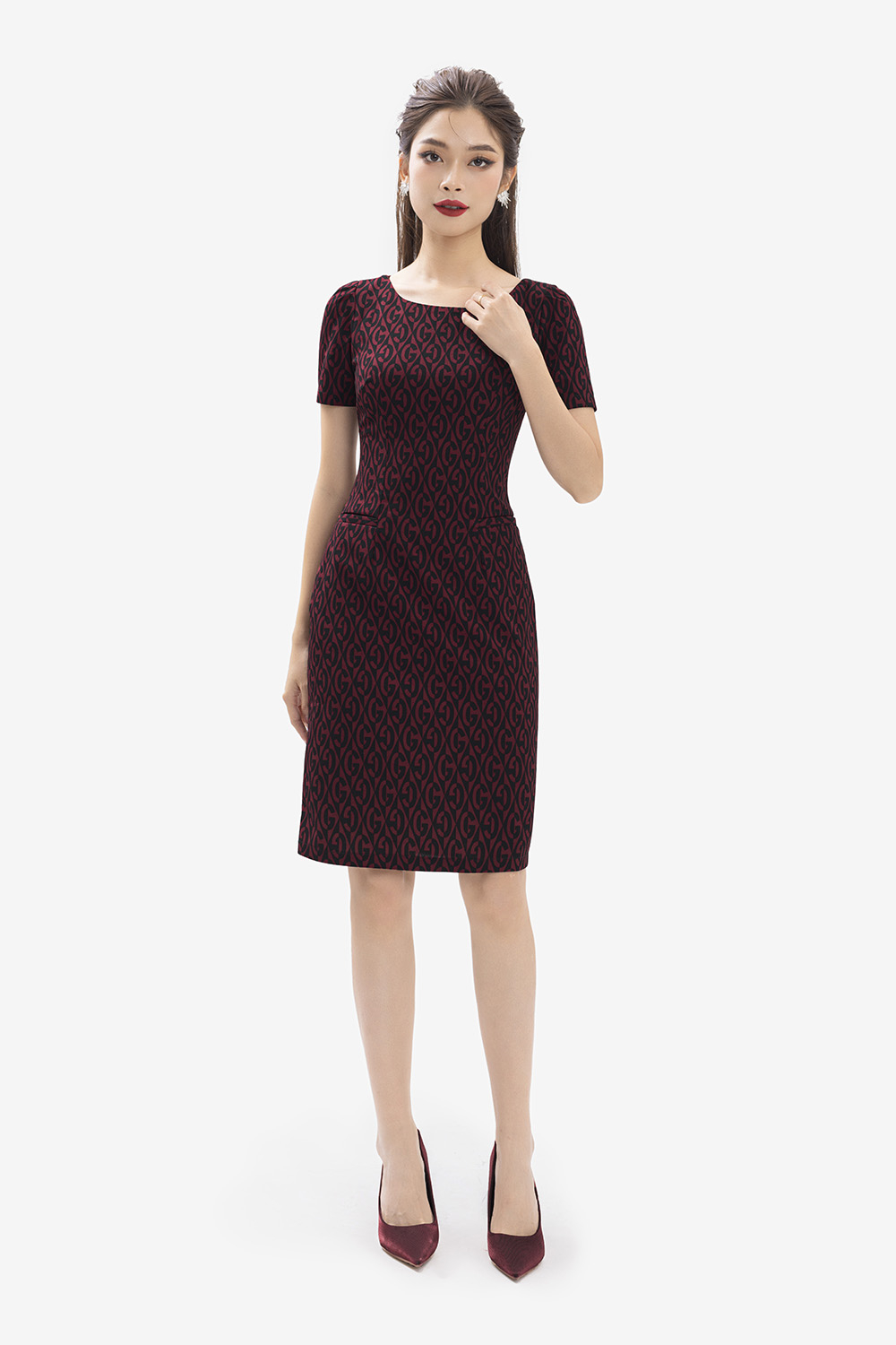 Đầm thun công sở dáng ôm body